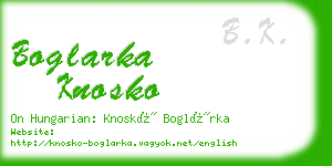 boglarka knosko business card